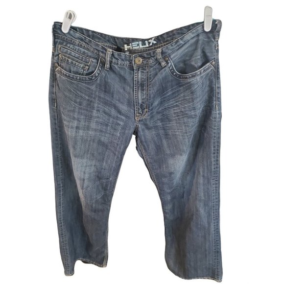 Helix Jeans Mens 38x29 Loose Straight 